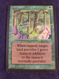 Wild Growth ALPHA NM Old School Magic, MTG See card photos - Image 1
