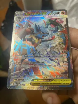 Mega Lucario Ex Alternate Art 179/132 Mega Evolution Secret Rare Pokemon Card NM - Image 1