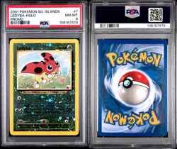 PSA 8 NM-MT Ledyba Southern Islands Promo Holo Pokemon Card 7/18 - Image 3