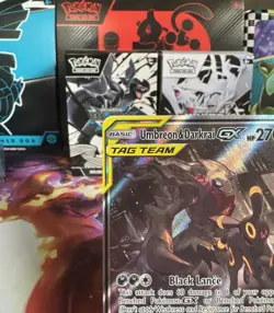Umbreon & Darkrai GX SM241 Tag Team Black Star Promo 2020 Pokemon Card NM - Image 3
