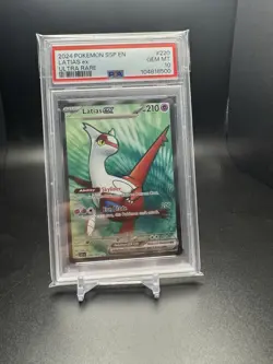 PSA 10 GEM MINT LATIAS EX Surging Sparks Ultra Rare #220 Pokemon Card 2024 - Image 1