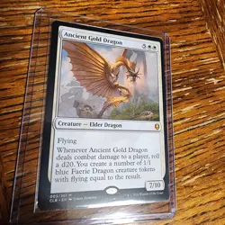 Ancient Gold Dragon Commander Legends Battle For Baldur's Gate MTG SHIPS FAST - Image 1