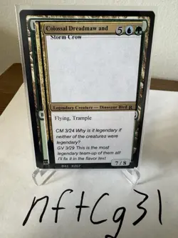 Colossal Dreadmaw And Storm Crow; Un-known Event Playtest MTG - Image 1