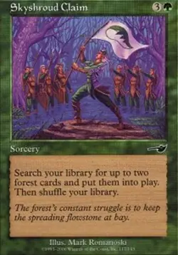 Moderate Play, English MTG Regular Skyshroud Claim Nemesis Magic the Gathering - Image 1