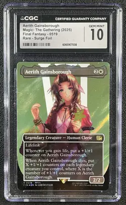 AERITH GAINSBOROUGH CGC 10 2025 MAGIC THE GATHERING MTG #0519 SURGE FOIL 008 - Image 1