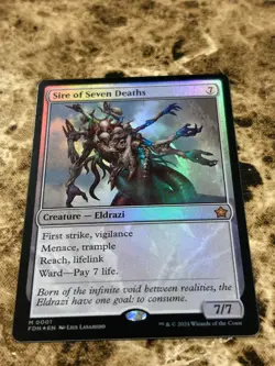 SIRE OF SEVEN DEATHS Magic the Gathering MTG Foundations Foil - Image 1