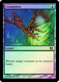 8th Edition MTG Foil Unsummon Magic - Image 1