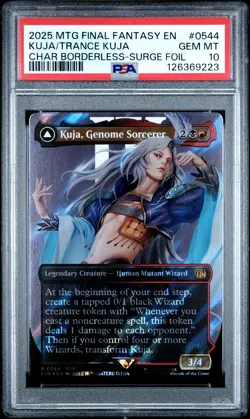 2025 MTG BORDERLESS-SURGE FOIL GENOME SORCERER/TRANCE KUJA FATE DEFIED PSA 10 - Image 1