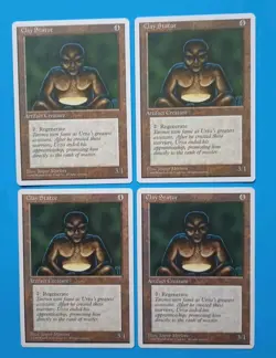 Magic the Gathering MTG Fourth (4th) Edition CLAY STATUE X 4 (3 LP/EX & 1 MP) C - Image 1