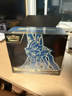 POKEMON CENTER TCG MEGA EVOLUTION SEALED ELITE TRAINER BOX ETB LUCARIO - Image 1
