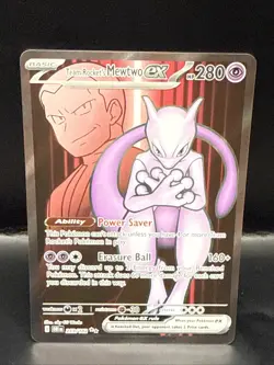 Pokemon Team Rocket's Mewtwo ex - 213/182 Full Art Destined Rivals NM Near Mint - Image 2