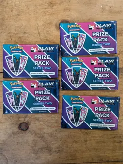 Lot Of 5 Play! Pokemon Prize Pack Series 2 Booster Packs - Image 1