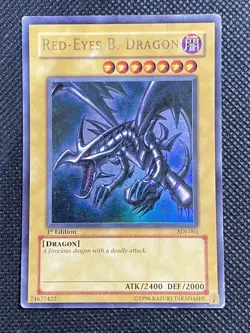 YuGiOh! - Red-Eyes Black Dragon SDJ-001 Ultra Rare 1st Edition HP - Image 1