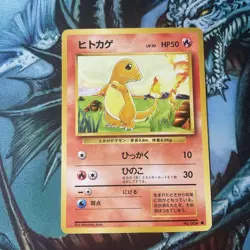 Japanese Charmander No. 004 Base Set - Common Pokemon Card - EXCELLENT - Image 1