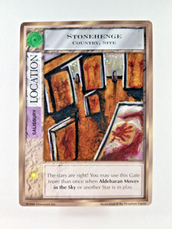 Stonehenge - Mythos CCG card (1996 Chaosium Location Salisbury Cthulhu Lovecraft - Image 1