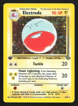Electrode 2/64 Jungle 1st Edition Holo Rare Pokemon Card - Image 1