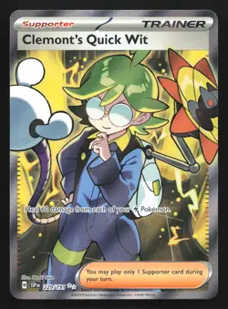 Clemont's Quick Wit 229/191 Surging Sparks Ultra Rare Pokemon Card - Image 1