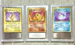 Pokemon Card Dark Jolteon Dark Flareon Dark Vaporeon Team Rocket 1997 ARS10 - Image 2