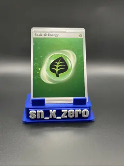 Pokemon Card Basic Grass Energy 001 151 Holo Energy HD Double Swirl Near Mint - Image 1