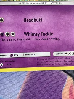2018 Pokemon, McDonald's Promos, #5/12 Slowpoke, Holo Promo Card TCG MP - Image 4