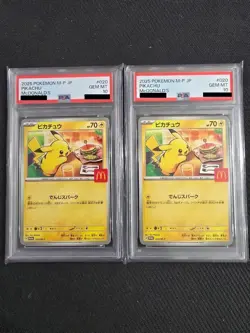 Pikachu McDonald's Promo Card 020/M-p 10 Psa 10 Set Of 2 - Image 1