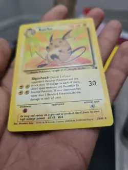 Pokemon TCG Raichu Regular Rare Card 29/62 Fossil 1999 Unlimited LP - Image 2