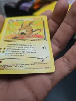 Pokemon TCG Raichu Regular Rare Card 29/62 Fossil 1999 Unlimited LP - Image 4