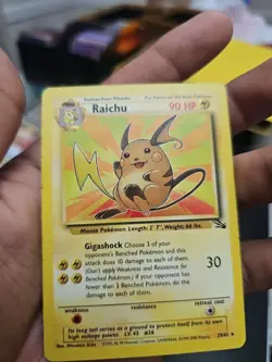 Pokemon TCG Raichu Regular Rare Card 29/62 Fossil 1999 Unlimited LP - Image 5