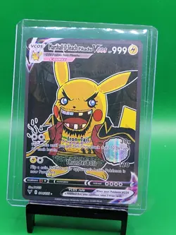 Pikachu X Marshall D Teach - One Piece - Pokemon Cosplay Card Holo - Image 1