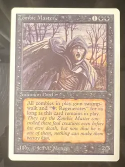 Magic the Gathering MTG Unlimited Zombie Master NM- (Beta Bob) - Image 1