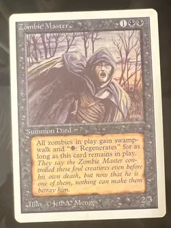 Magic the Gathering MTG Unlimited Zombie Master LP+ (Beta Bob) - Image 1