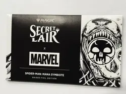 MTG Secret Lair Marvel Spider-Man: Mana Symbiote Sealed Raised Foil SLD In Hand - Image 1