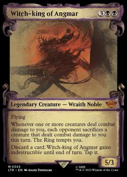 NM-Mint, English MTG Regular Witch-king of Angmar - Showcase Scrolls The Lord of - Image 1