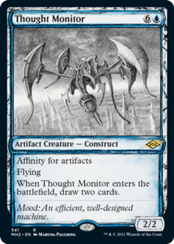 Light Play, English MTG Foil Thought Monitor - Foil - Showcase Modern Horizons 2 - Image 1