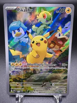 2023 Pokemon TCG: Paldea Evolved ETB Promo Pikachu SVP 027 EN - Image 3