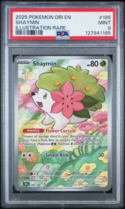 PSA 9 Shaymin #185 2025 Pokemon Dri En-Destined Rivals MINT - Image 1