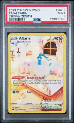 PSA 9 Pokemon TCG 2023 SWSH Crown Zenith #GG19/GG70 Altaria Full Art Holo - Image 1