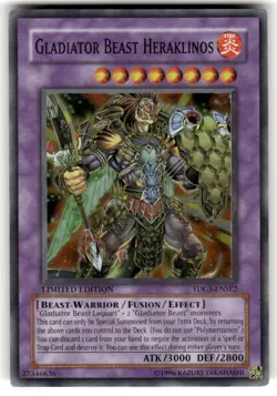 Gladiator Beast Heraklinos | TDGS-ENSE2 | Super Rare | Limited Ed | YuGiOh - Image 1