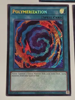 Polymerization LCKC-EN026 x3 Secret Rare Holo Foil Bleed Yugioh Unlimited Mint - Image 3