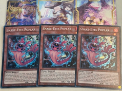 Yugioh 3x Snake-Eyes Poplar 25LP-EN002 World Championship 2025 Secret Rare NM - Image 1