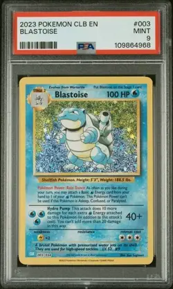 Blastoise 003/034 Trading Card Game Classic Holo PSA 9 - Free Shipping - Image 1