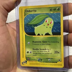 Pokemon Card - Chikorita Expedition 99/165 Common LP+ Vintage E-Reader Nintendo - Image 2