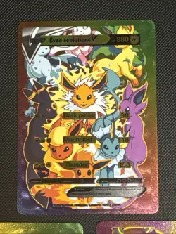 Eevee And Umbreon Vmax Rare Rainbow Fan Art Pokemon Cards - Lot Of 3 - Image 2
