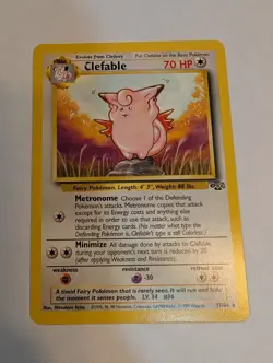 Clefable - Jungle Unlimited 17/64 Regular Pokemon TCG Card LP - Image 3