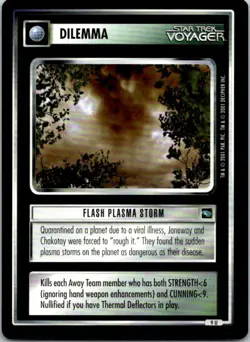 Star Trek Voyager CCG Uncommon Card #9U Flash Plasma Storm - Image 1