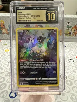 Pokemon TCG Card Mew Full Art Holo GG10/GG70 Crown Zenith Galarian Gallery 2023 - Image 1