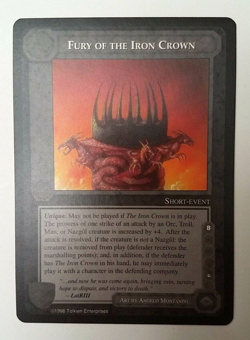 MIDDLE-EARTH CCG MECCG FURY OF THE IRON CROWN WIZARDS DARK MINIONS PROMO CARD - Image 1