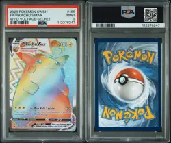 Pokemon Pikachu VMAX 188/185 Secret Rainbow Rare Vivid Voltage Card PSA 9 Mint - Image 3