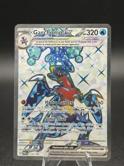 Pokemon Garchomp EX TCG Full Art Ultra Rare Holo Card Sv04: Paradox Rift 219/182 - Image 1