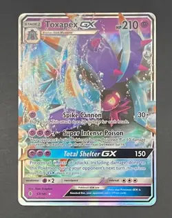 Pokemon Card Toxapex GX 57/145 Guardians Rising - Near Mint - Image 1